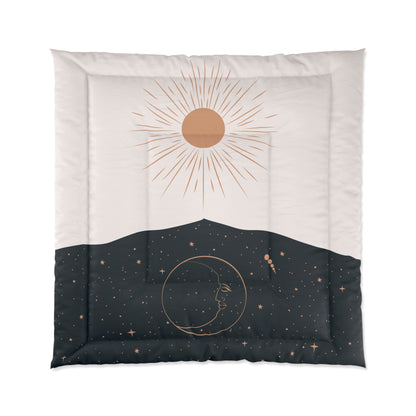 Bohemian celestial Sun and Moon Comforter - Uranus House