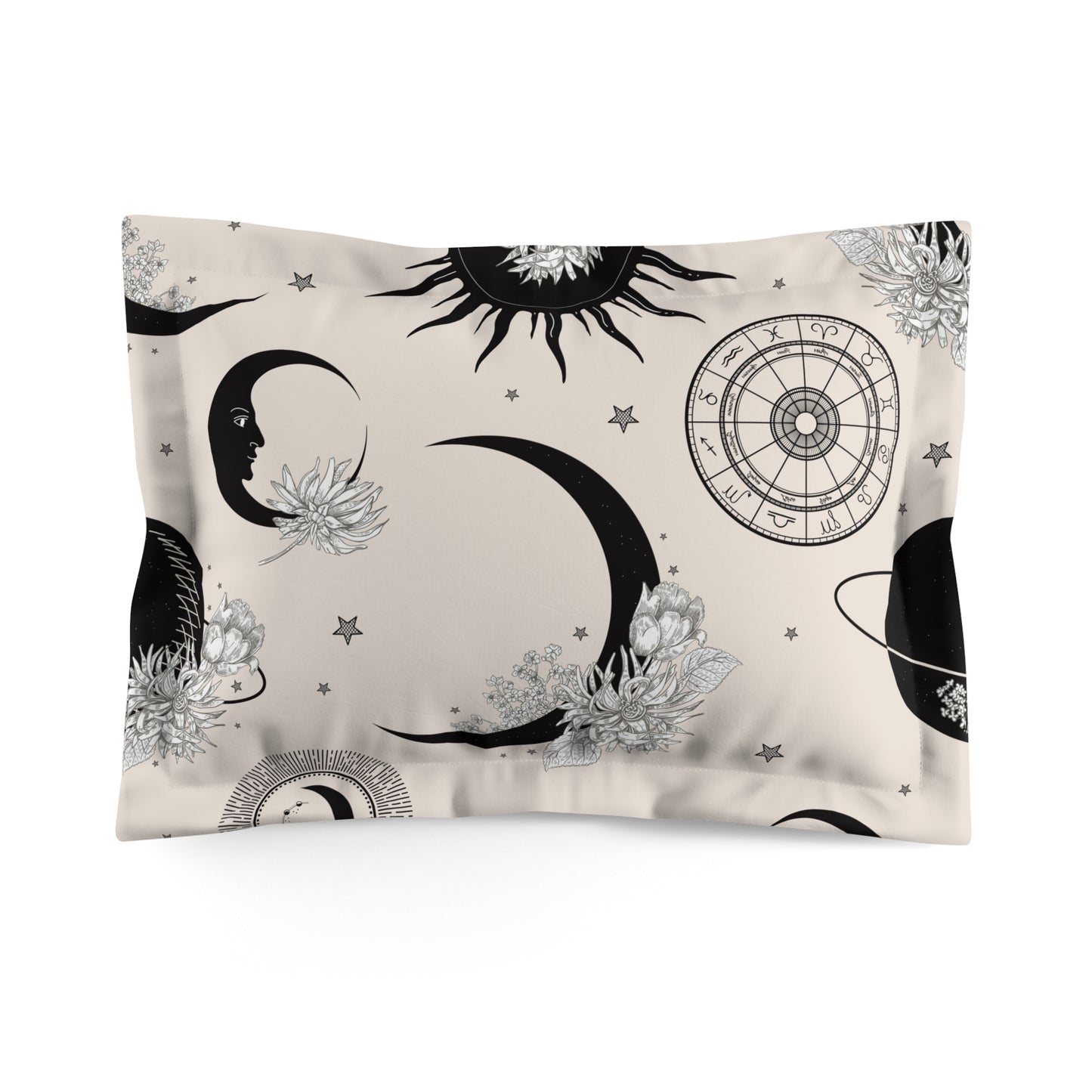 Bohemian celestial Zodiac witchy Microfiber Pillow Sham - Uranus House