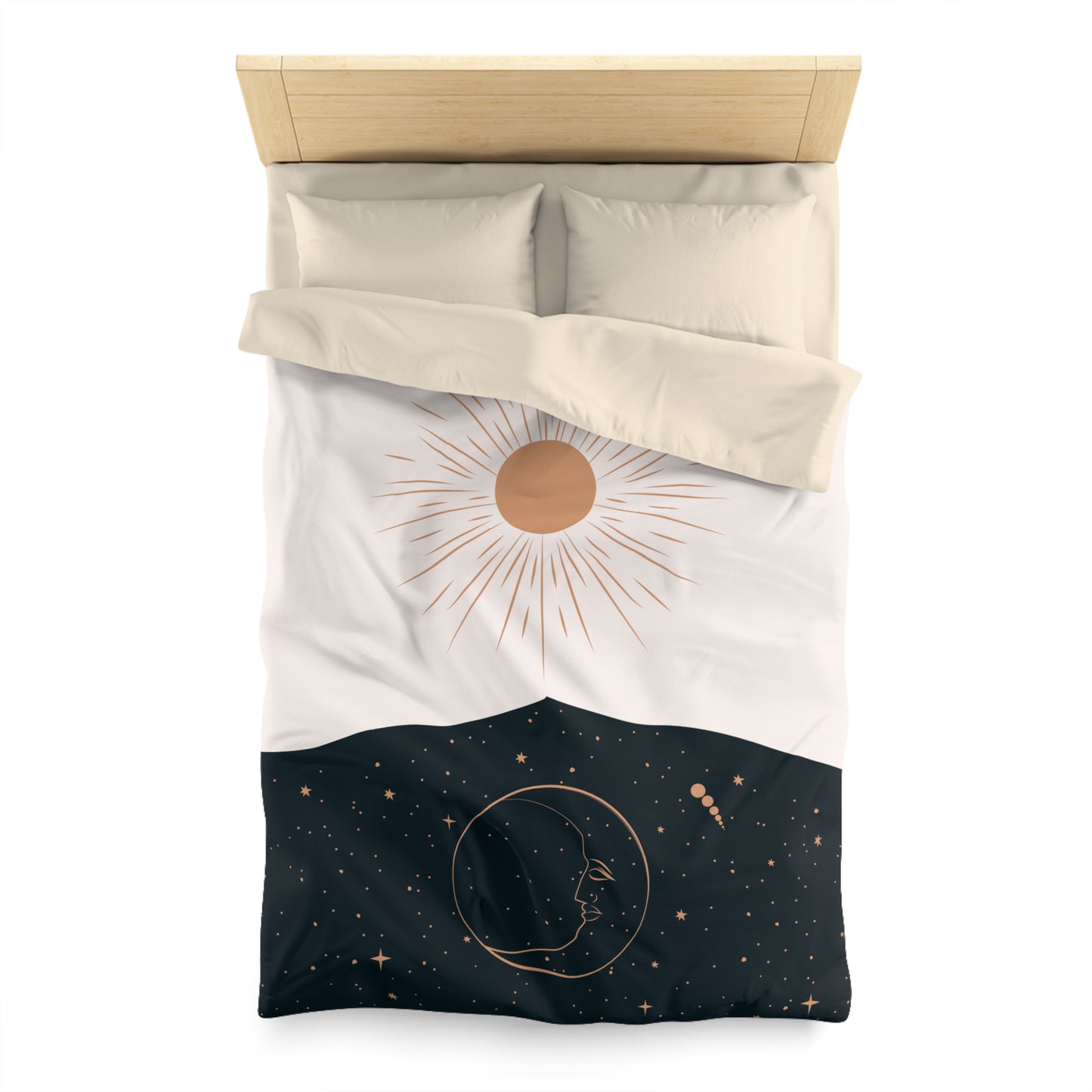 Celestial Sun and Moon Microfiber Duvet Cover - Uranus House