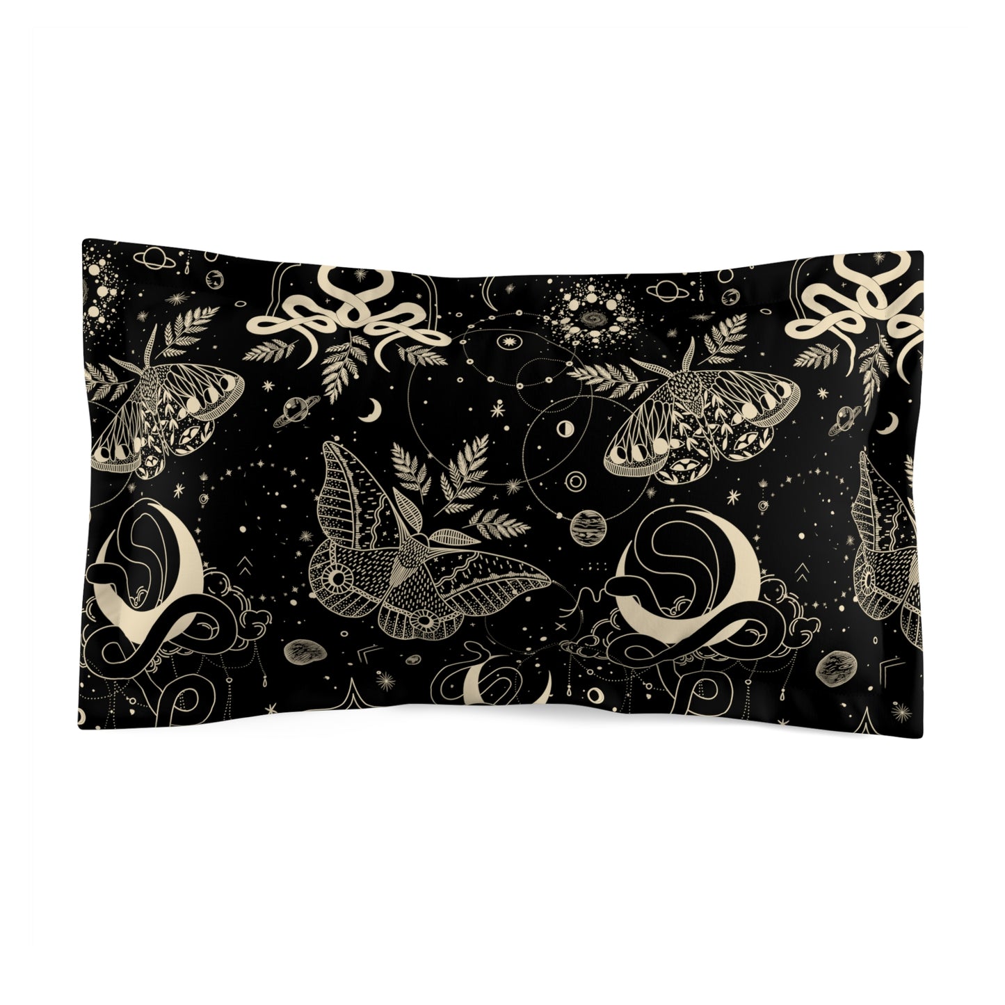 Celestial Snakes and night Moth Microfiber Pillow Sham - Uranus House