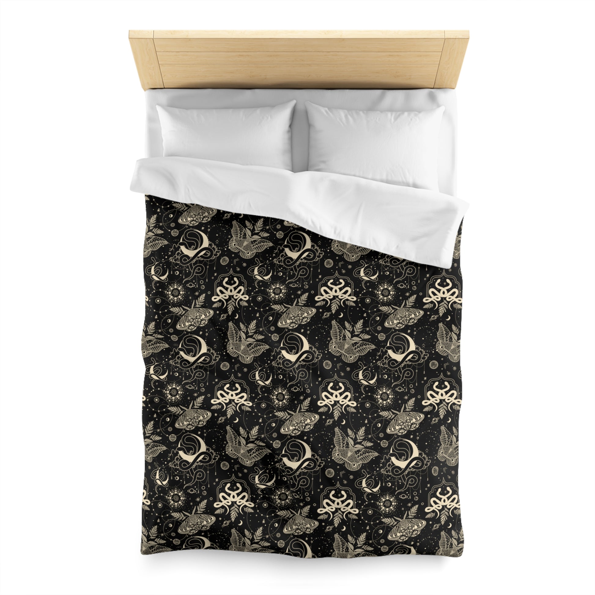 Celestial Snakes and night Moth Microfiber Duvet Cover - Uranus House