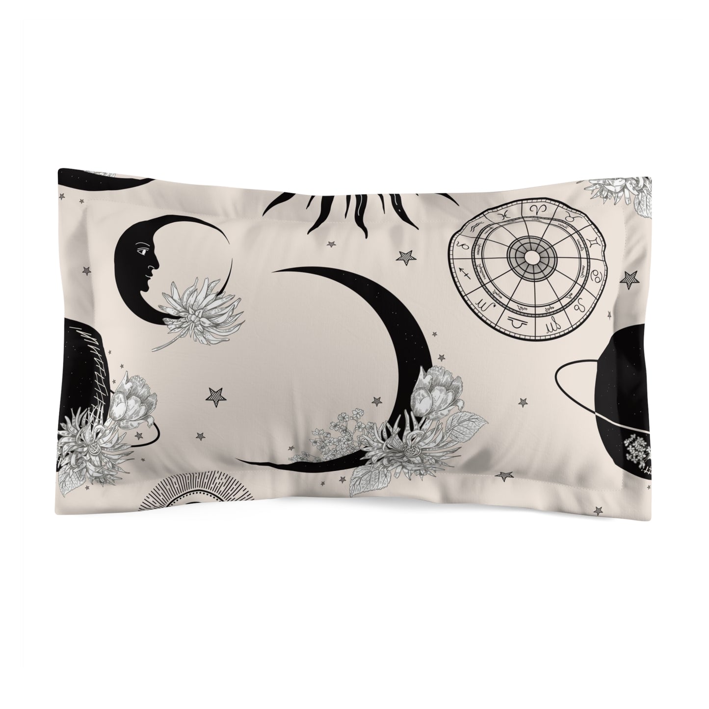 Bohemian celestial Zodiac witchy Microfiber Pillow Sham - Uranus House