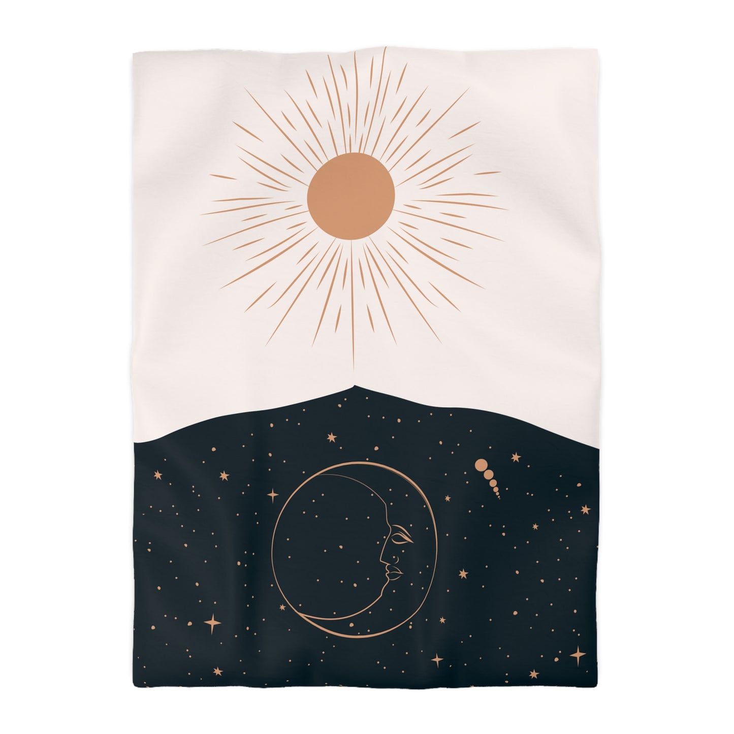 Celestial Sun and Moon Microfiber Duvet Cover