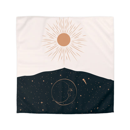 Celestial Sun and Moon Microfiber Duvet Cover