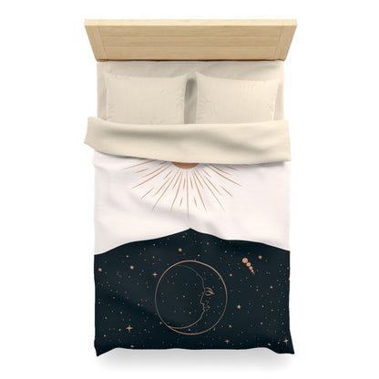 Celestial Sun and Moon Microfiber Duvet Cover - Uranus House