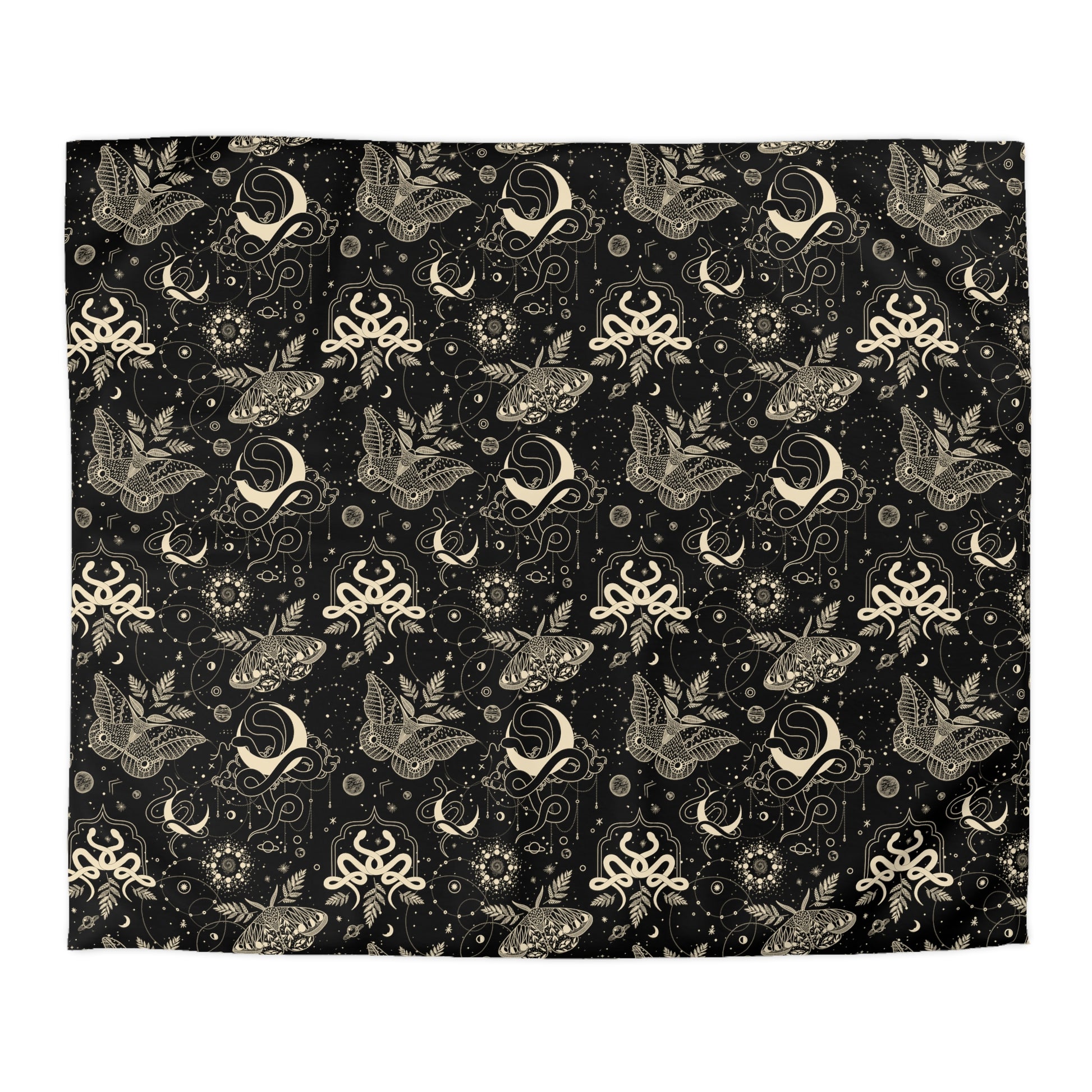 Celestial Snakes and night Moth Microfiber Duvet Cover - Uranus House