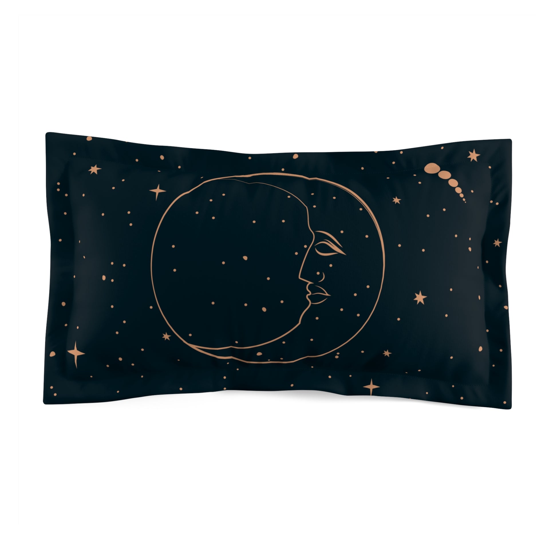 Starry night Moon Microfiber Pillow Sham - Uranus House