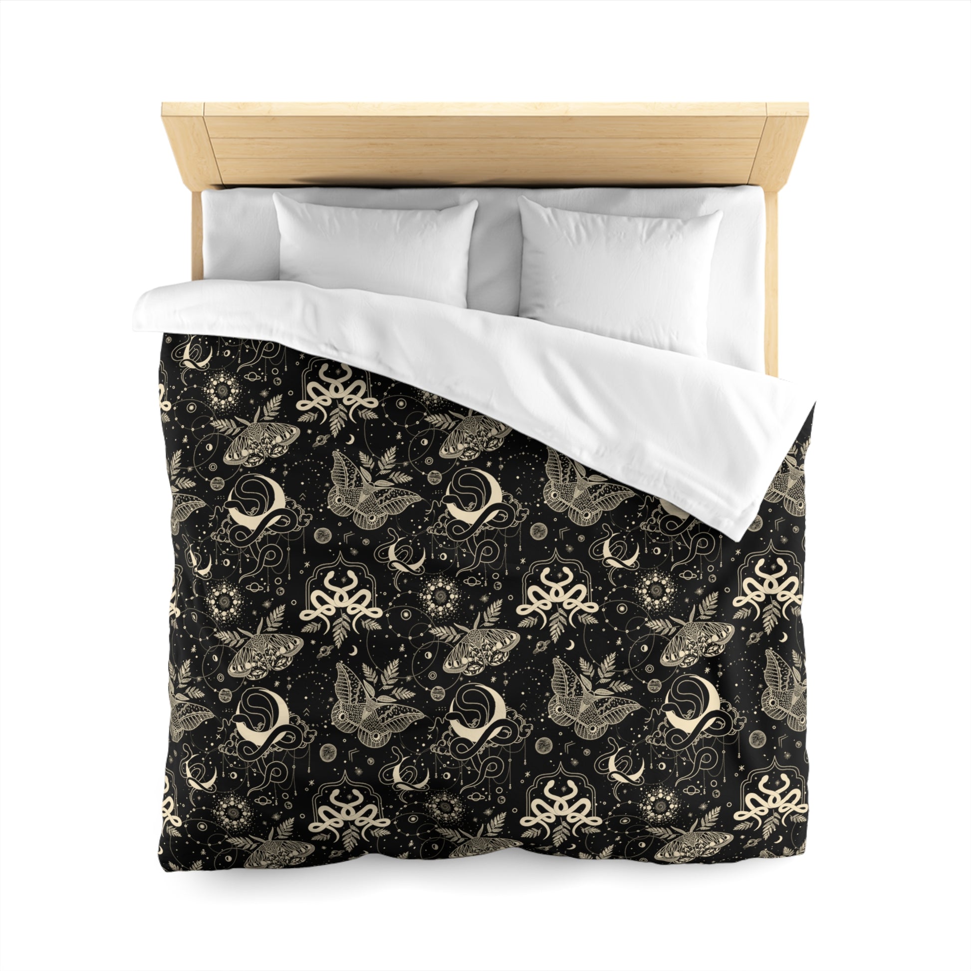 Celestial Snakes and night Moth Microfiber Duvet Cover - Uranus House