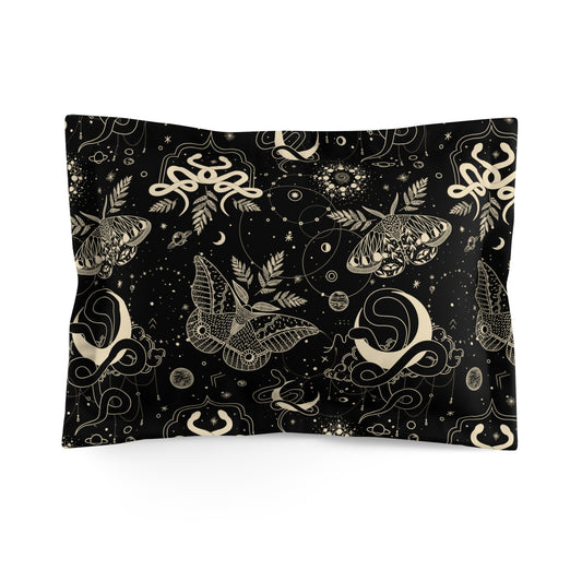 Celestial Snakes and night Moth Microfiber Pillow Sham - Uranus House