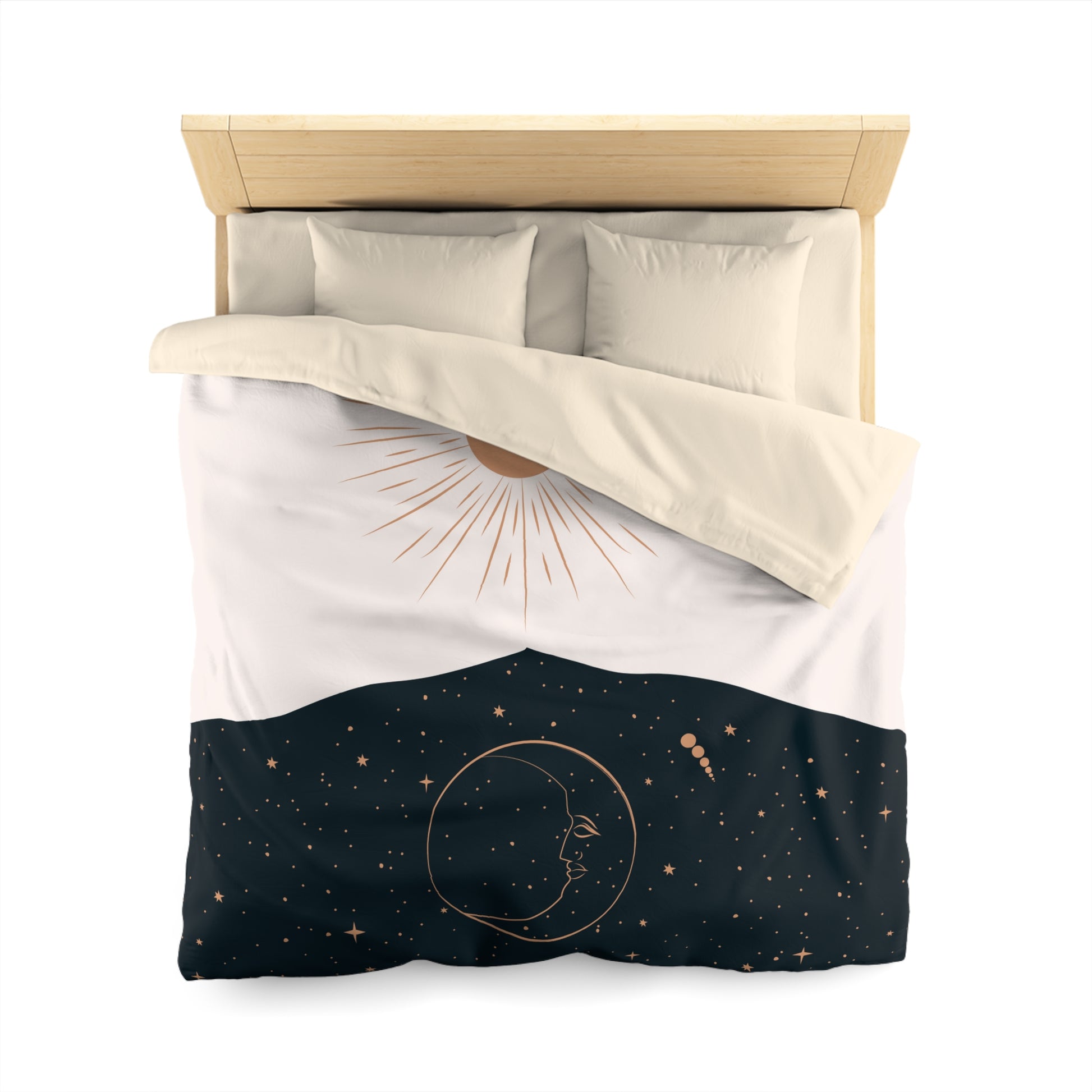 Celestial Sun and Moon Microfiber Duvet Cover - Uranus House