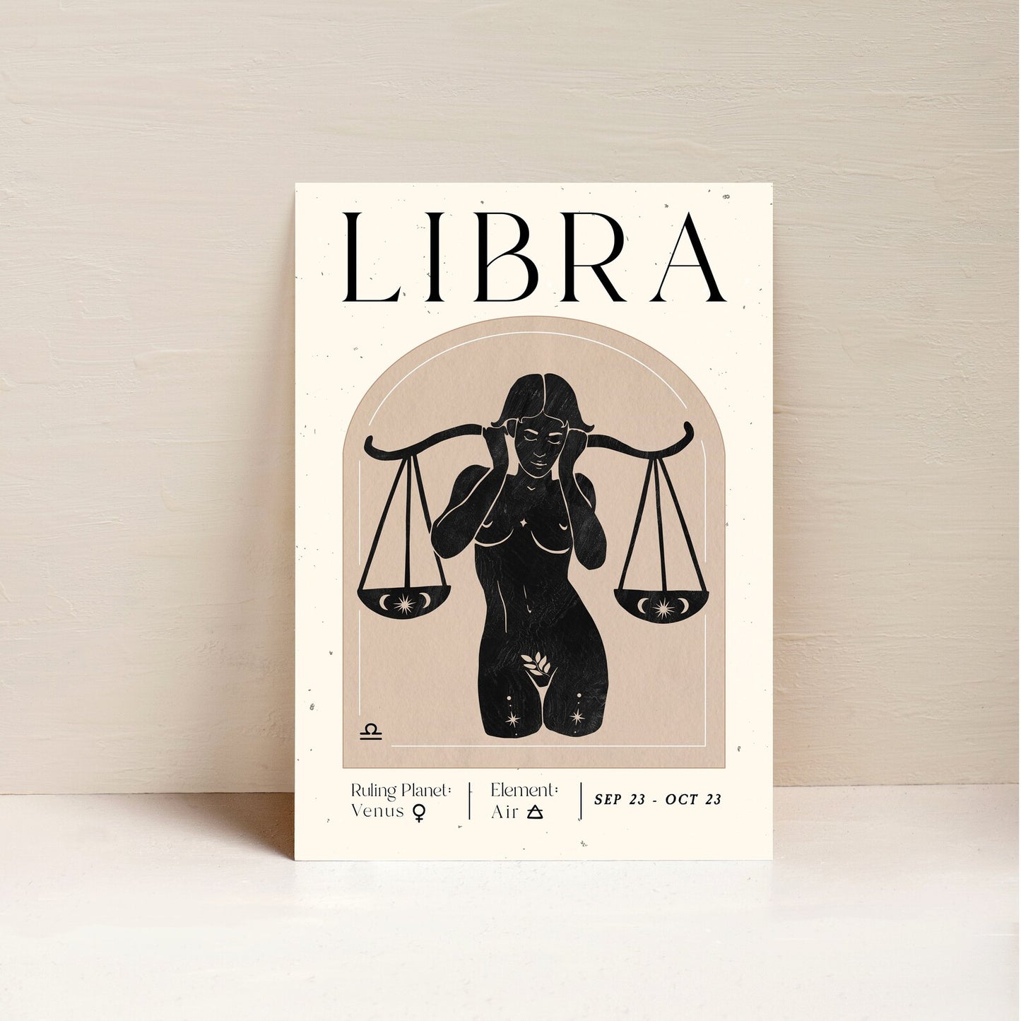 Bohemian Libra Woman Star sign Unframed Poster