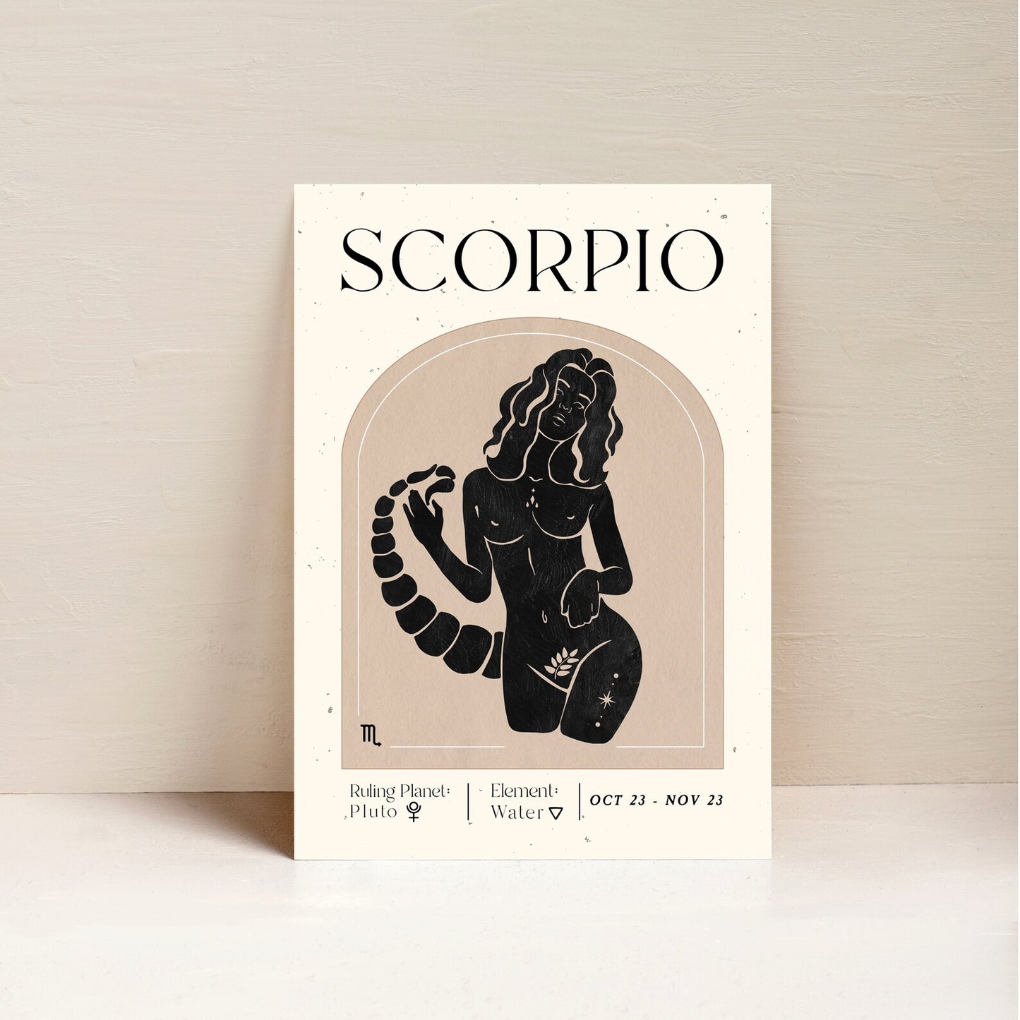 Bohemian Scorpio Woman Star sign Unframed Poster