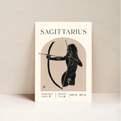 Bohemian Sagittarius Woman Star sign Unframed Poster