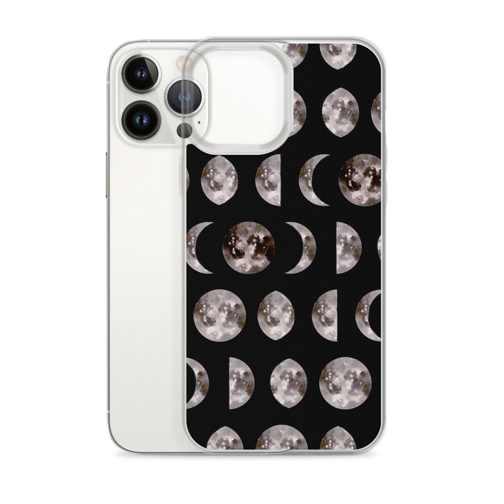 Moon Phases black iPhone Case - Uranus House