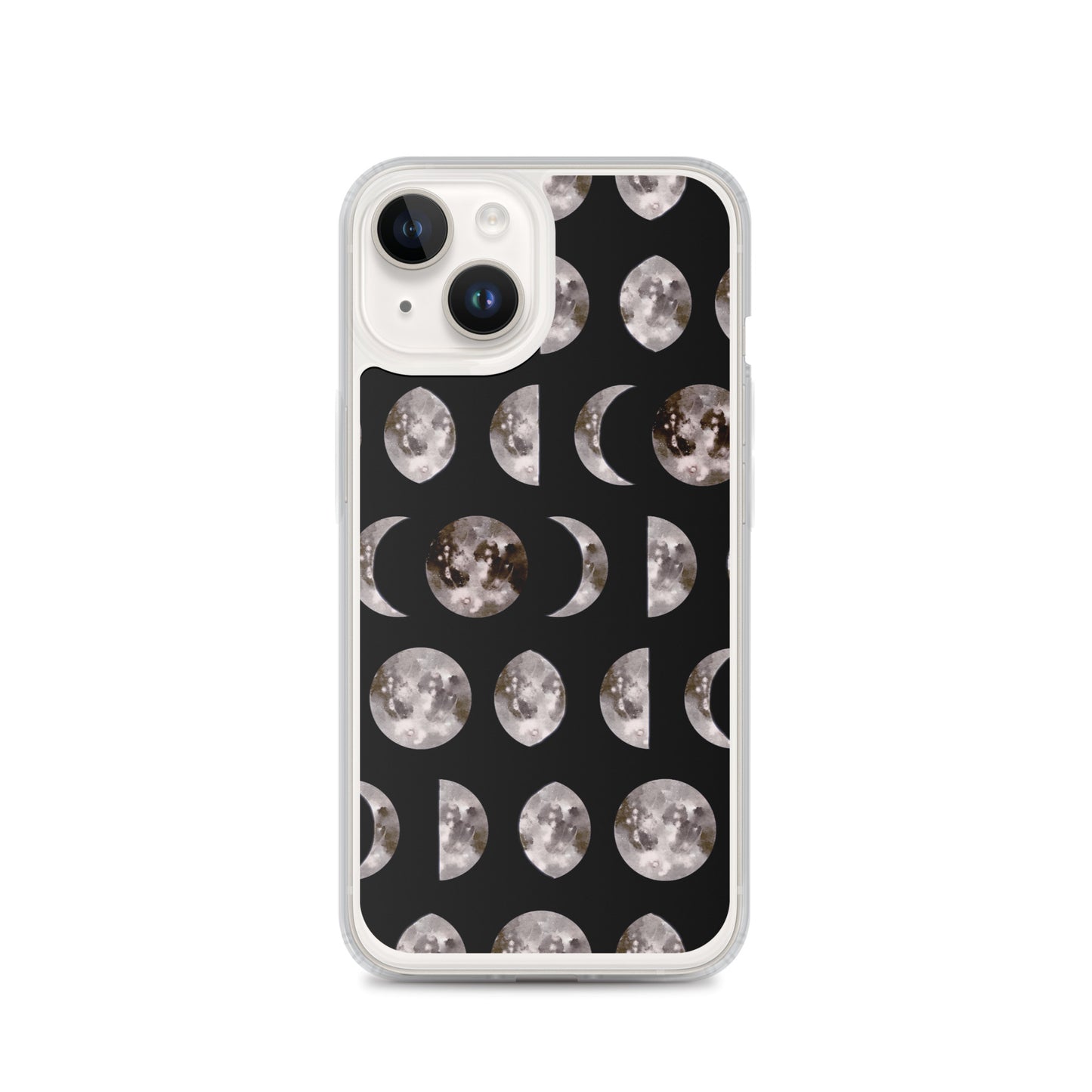 Moon Phases black iPhone Case - Uranus House