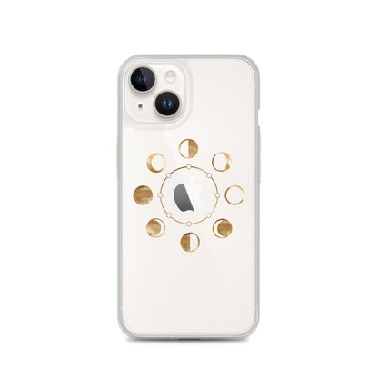 Moon Phases clear iPhone Case