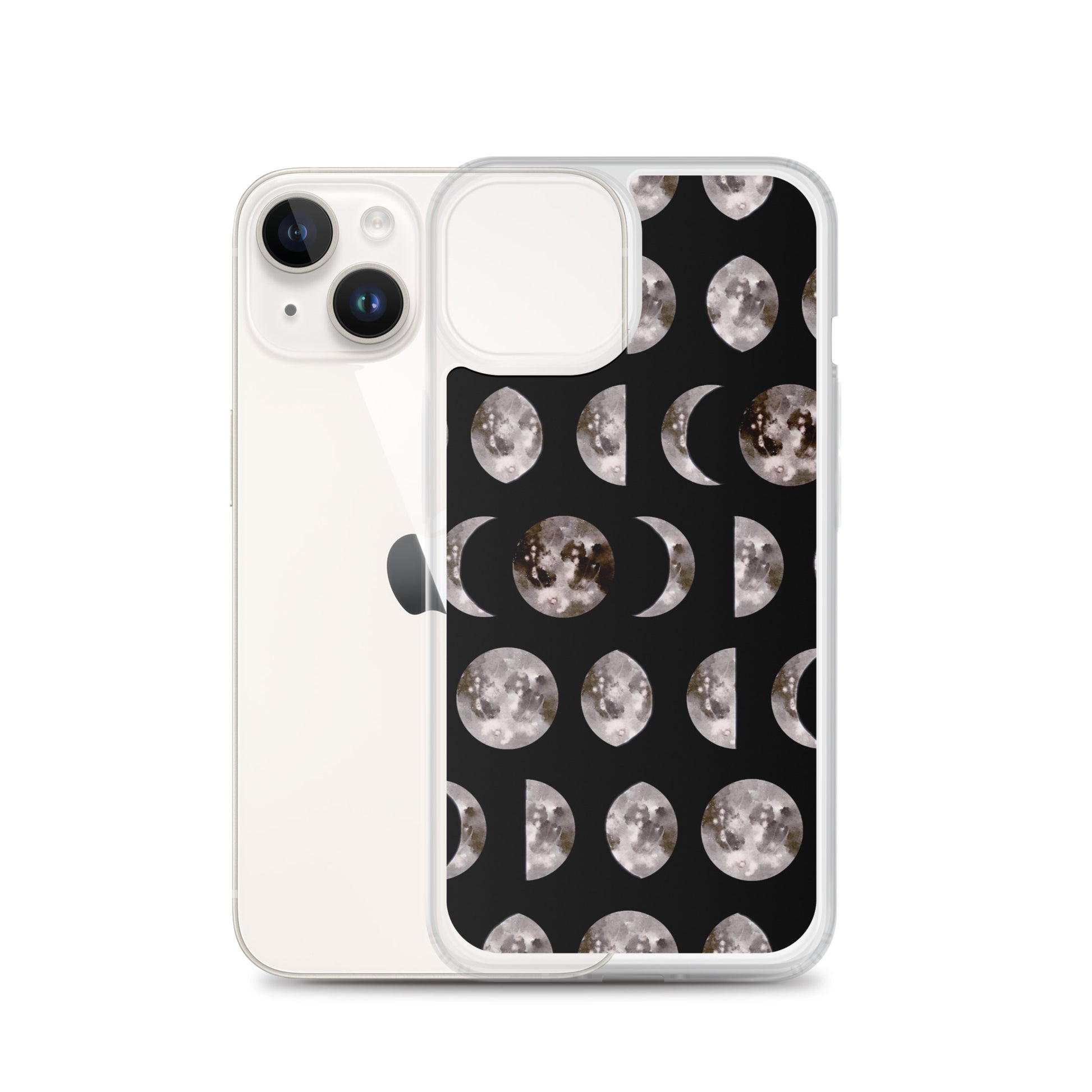 Moon Phases black iPhone Case - Uranus House