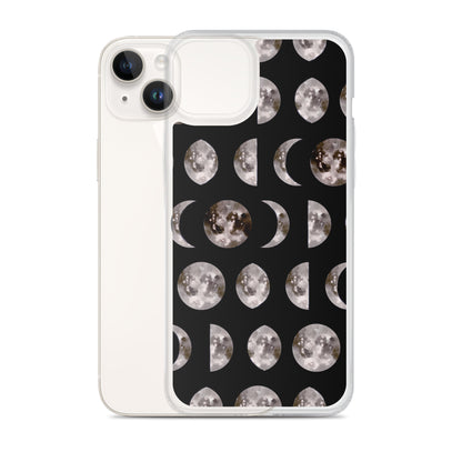 Moon Phases black iPhone Case - Uranus House