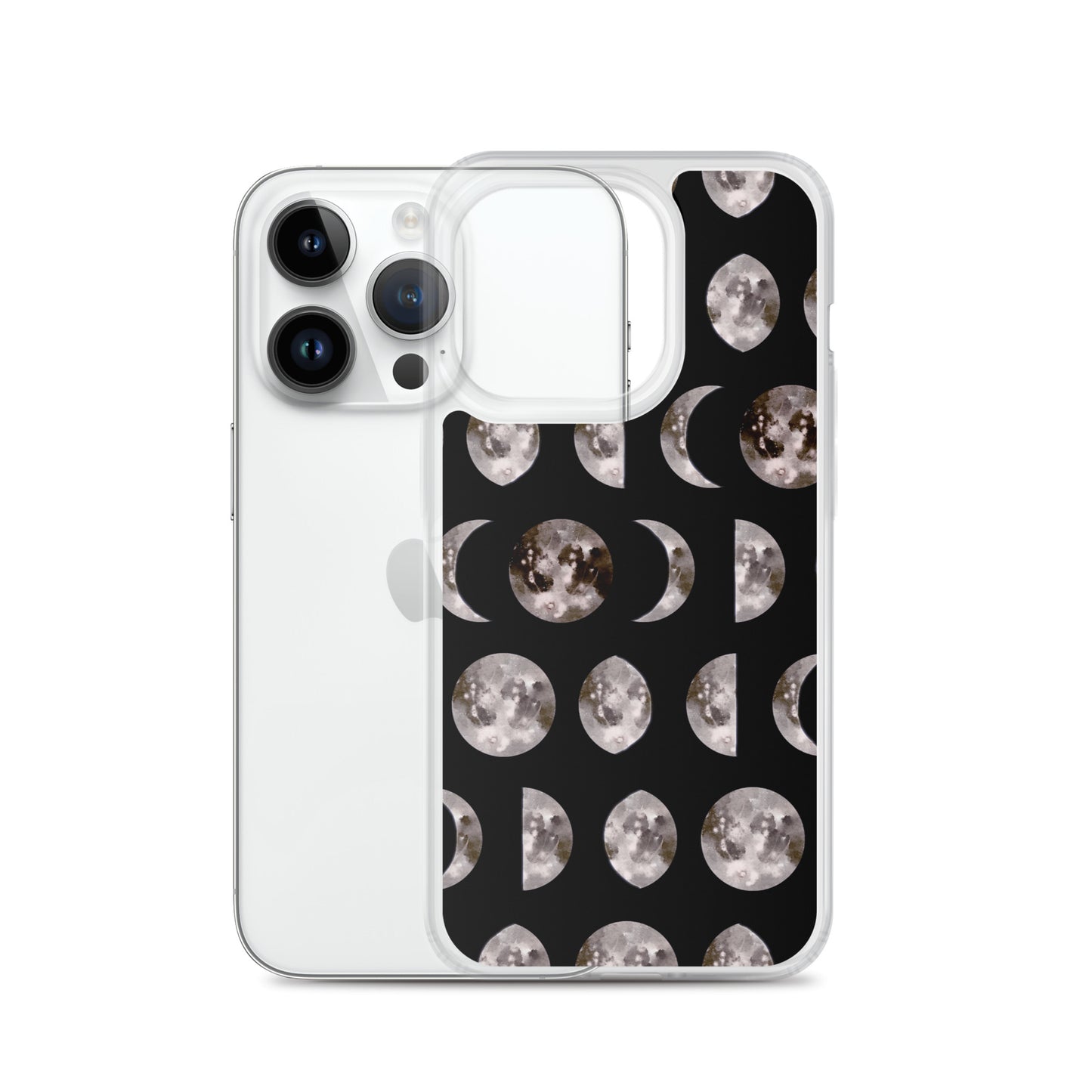 Moon Phases black iPhone Case - Uranus House