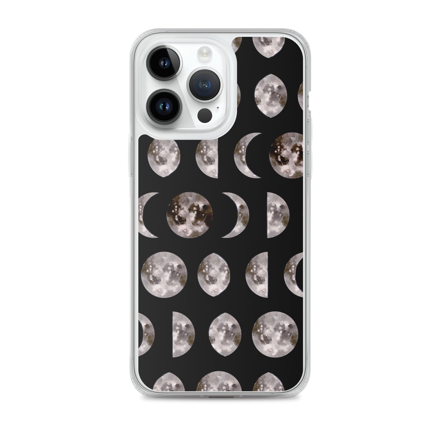 Moon Phases black iPhone Case - Uranus House