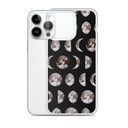 Moon Phases black iPhone Case - Uranus House