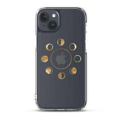 Moon Phases clear iPhone Case