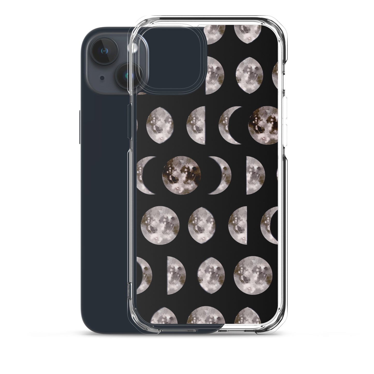 Moon Phases black iPhone Case - Uranus House