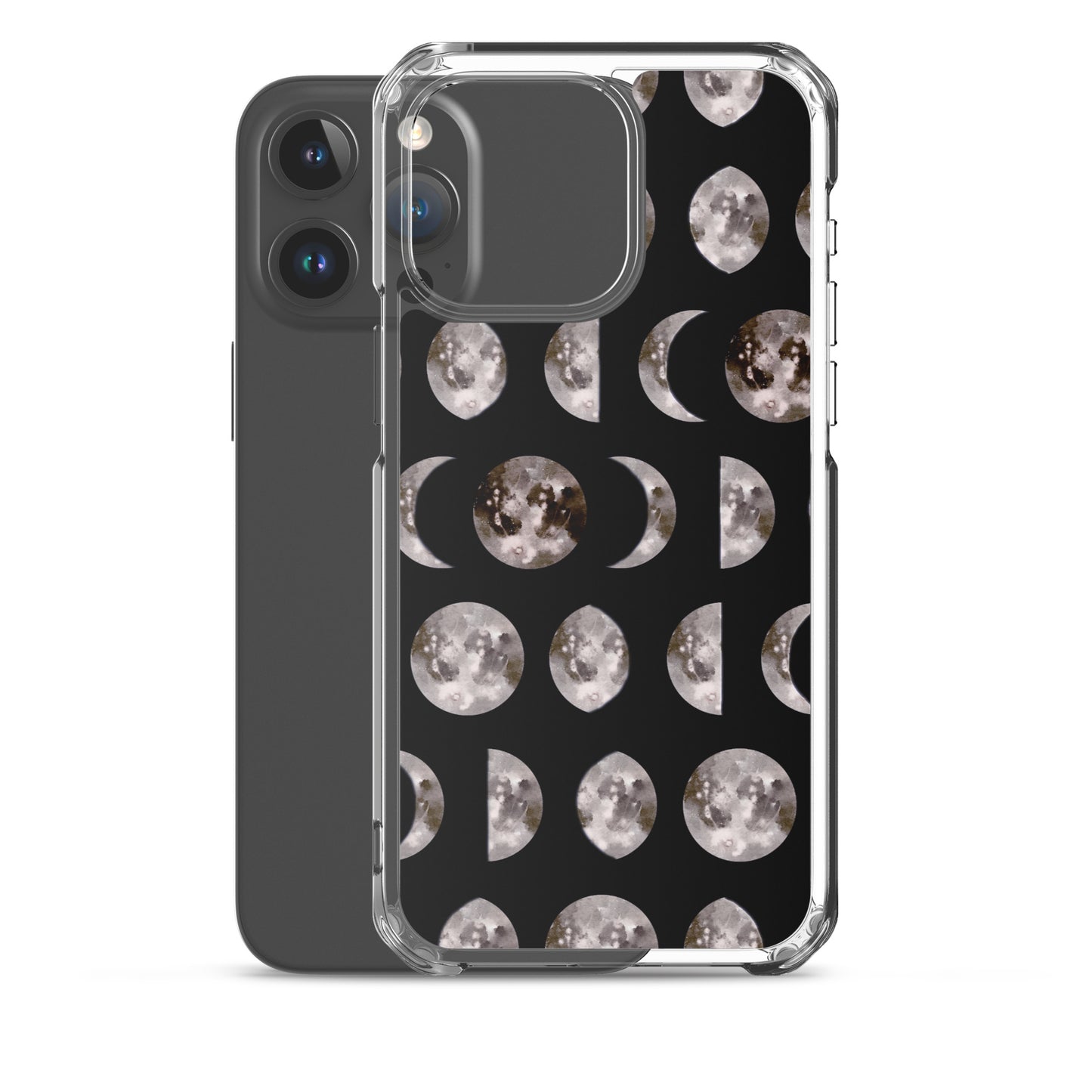 Moon Phases black iPhone Case - Uranus House