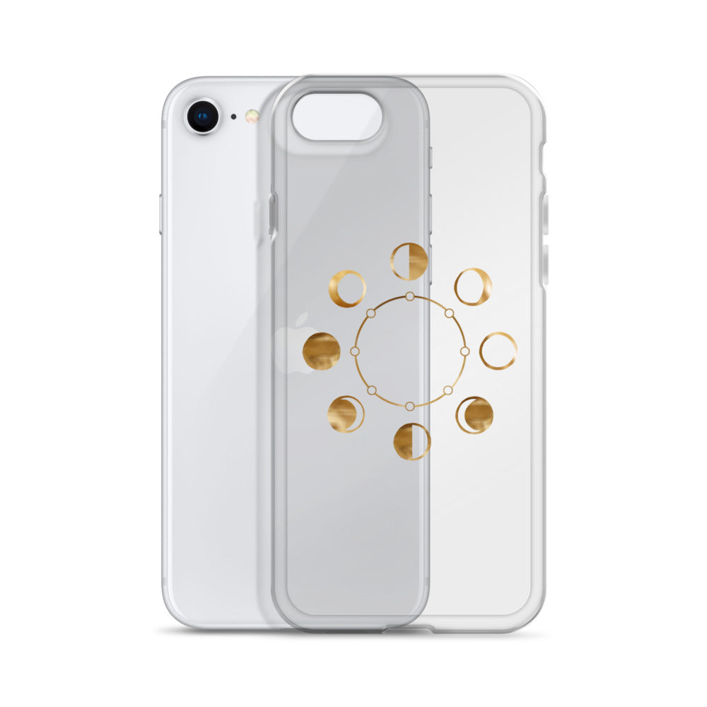 Moon Phases clear iPhone Case