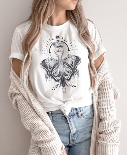 Luna Moth Mystical Moon Witchy Unisex T-Shirt