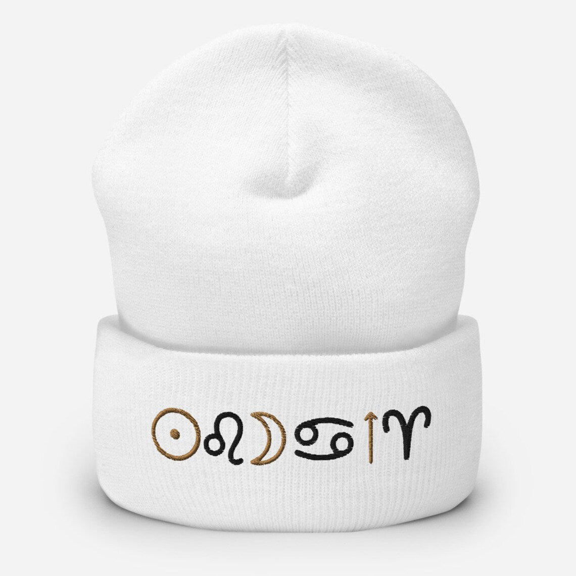 Custom Big 3 Zodiac Embroidered Beanie