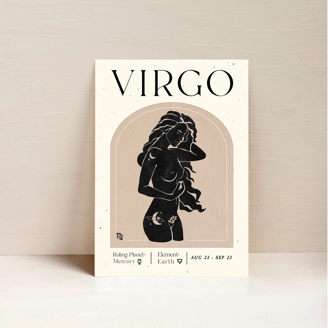 Bohemian Virgo Woman Star sign Unframed Poster