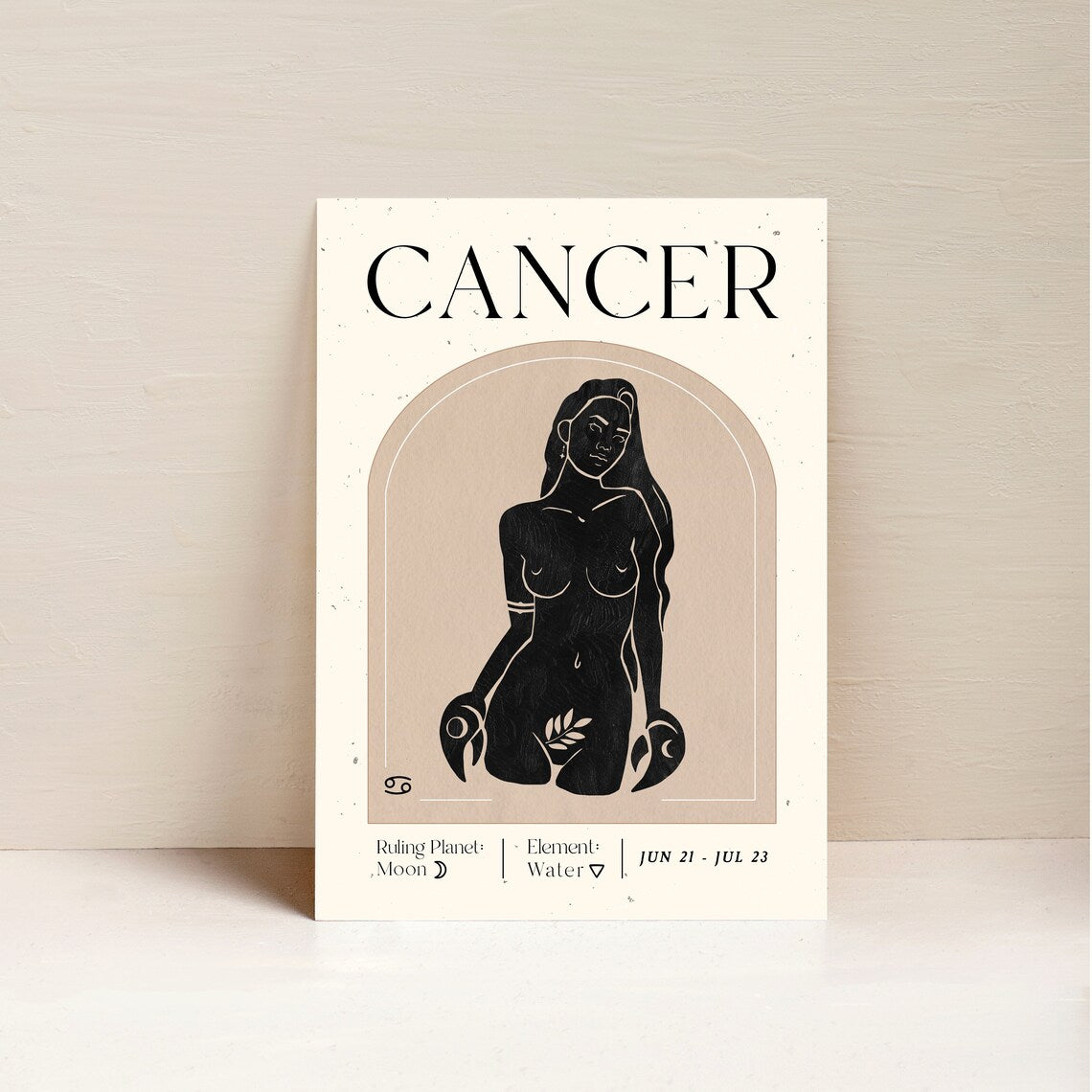 Bohemian Cancer Woman Star sign Unframed Poster