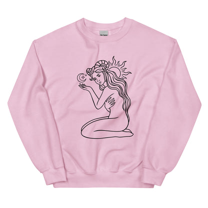 Aries Woman Unisex Sweatshirt - Uranus House