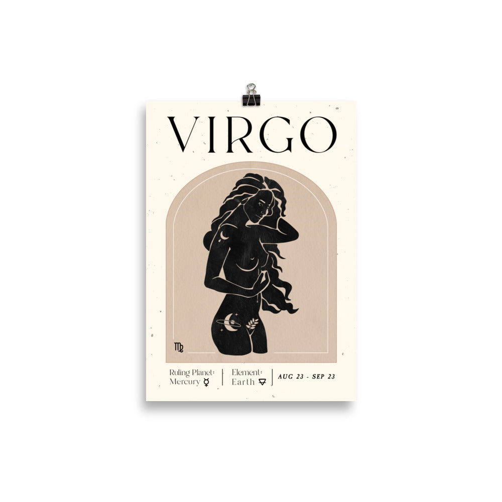 Bohemian Virgo Woman Star sign Unframed Poster - Uranus House