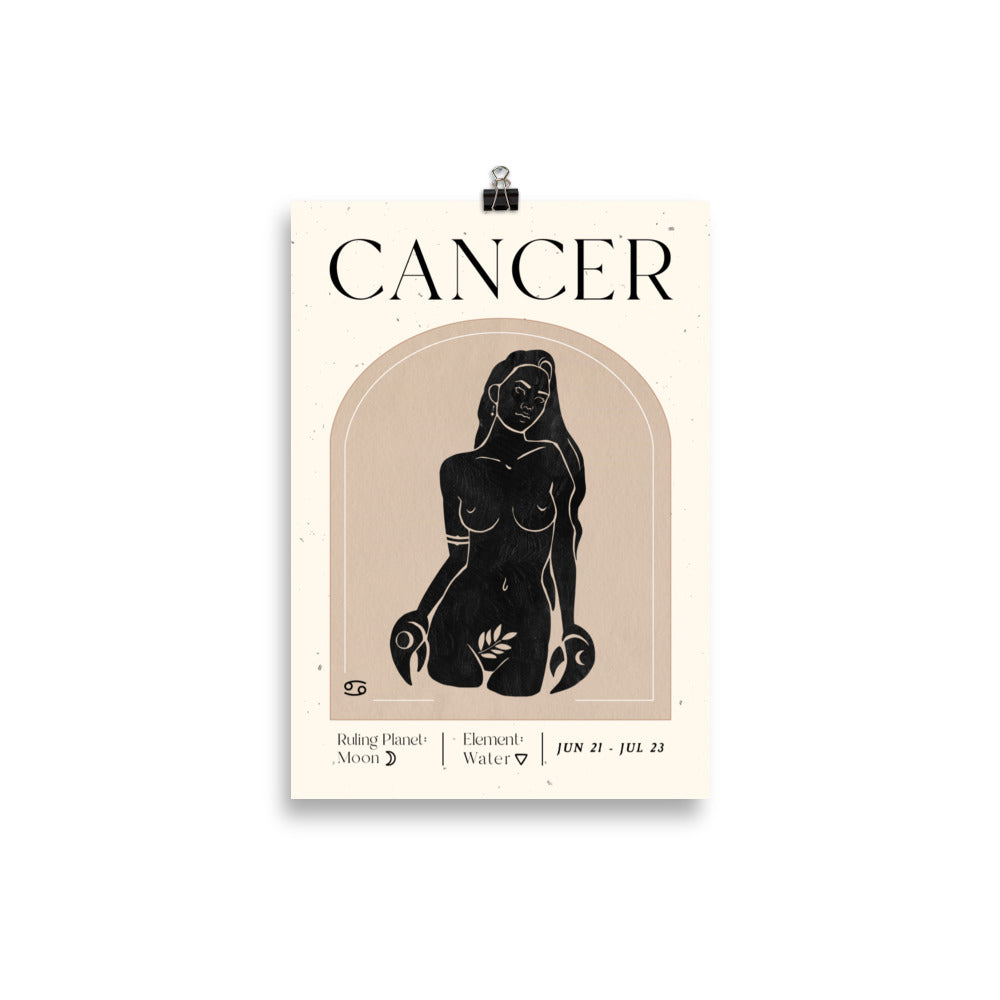 Bohemian Cancer Woman Star sign Unframed Poster - Uranus House