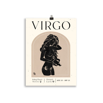 Bohemian Virgo Woman Star sign Unframed Poster - Uranus House