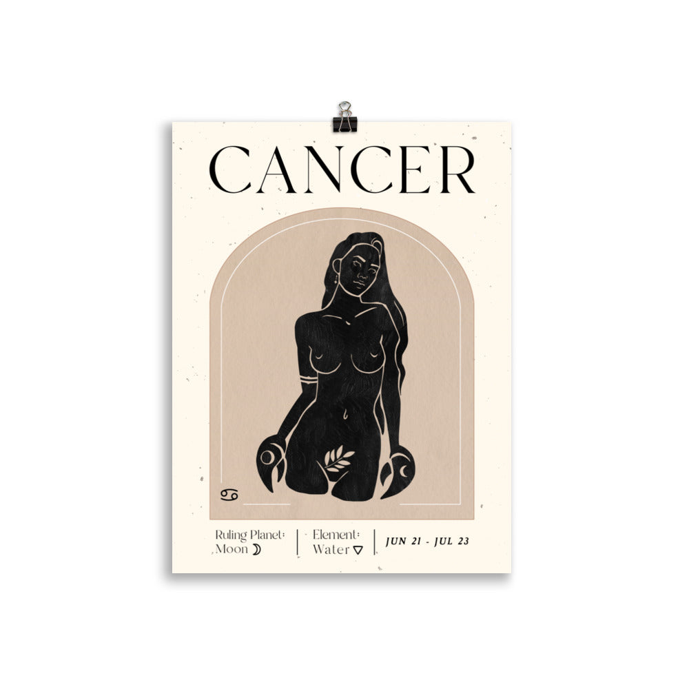 Bohemian Cancer Woman Star sign Unframed Poster - Uranus House