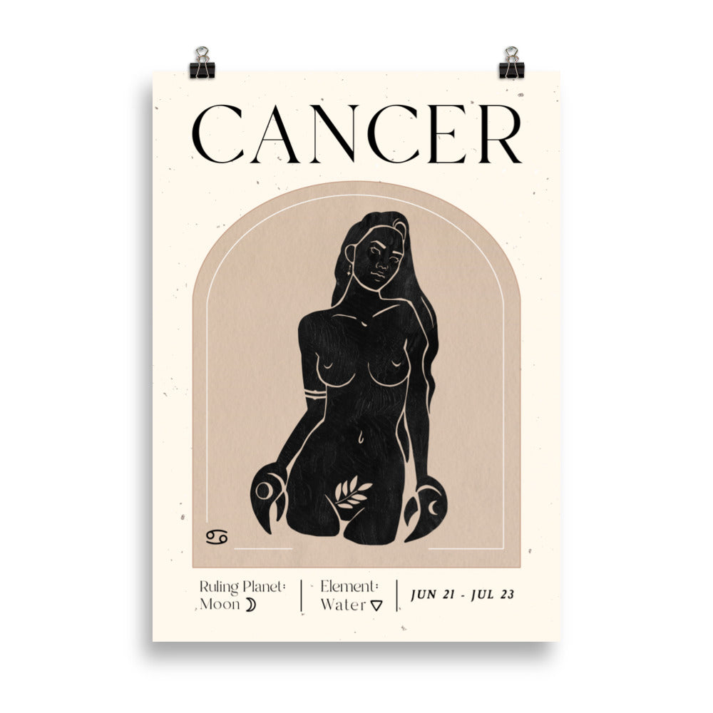 Bohemian Cancer Woman Star sign Unframed Poster - Uranus House