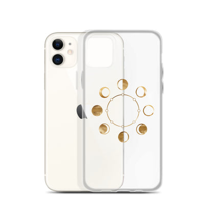 Moon Phases clear iPhone Case - Uranus House