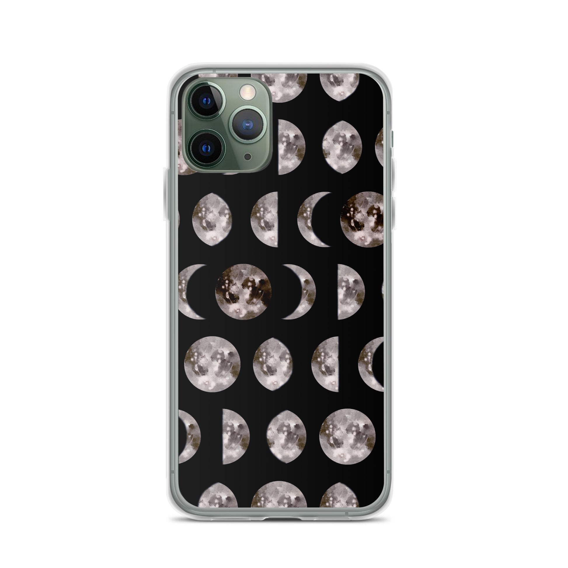 Moon Phases black iPhone Case - Uranus House