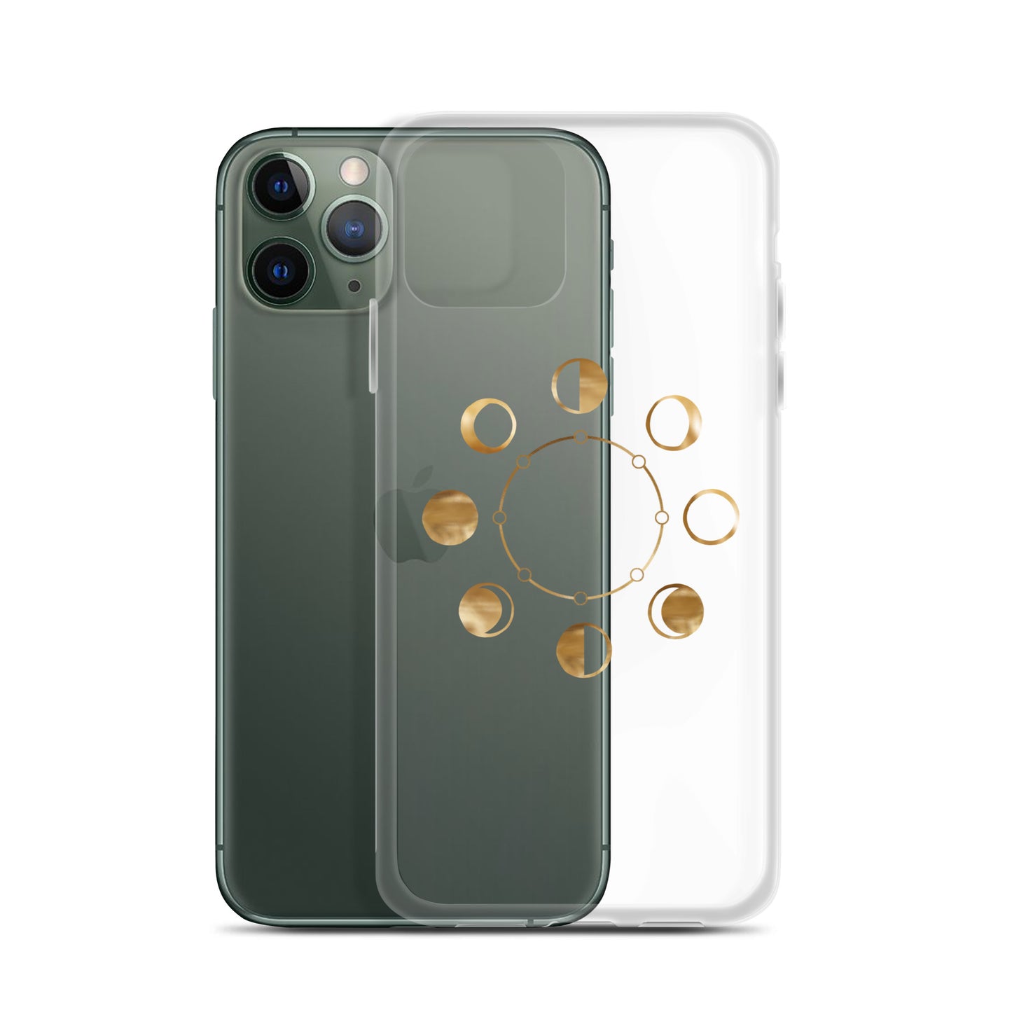 Moon Phases clear iPhone Case - Uranus House