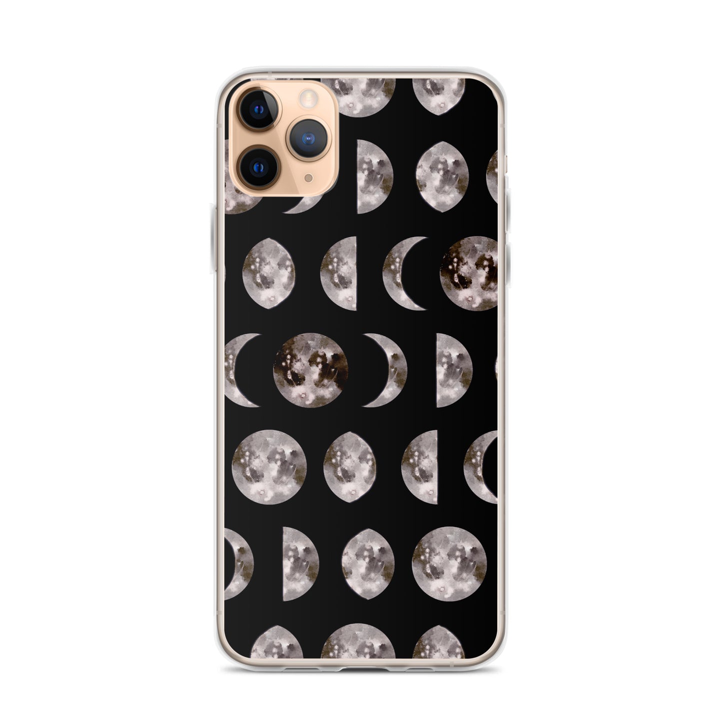 Moon Phases black iPhone Case - Uranus House