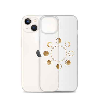 Moon Phases clear iPhone Case - Uranus House