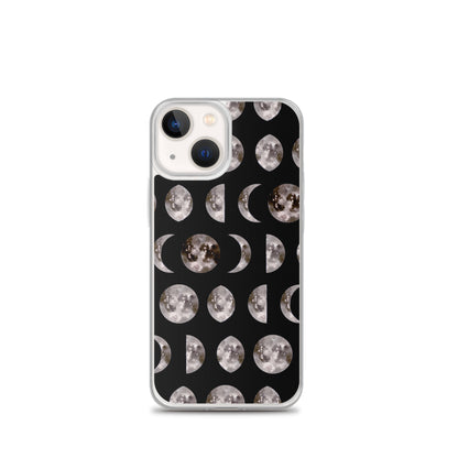 Moon Phases black iPhone Case - Uranus House