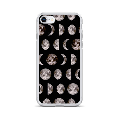 Moon Phases black iPhone Case - Uranus House