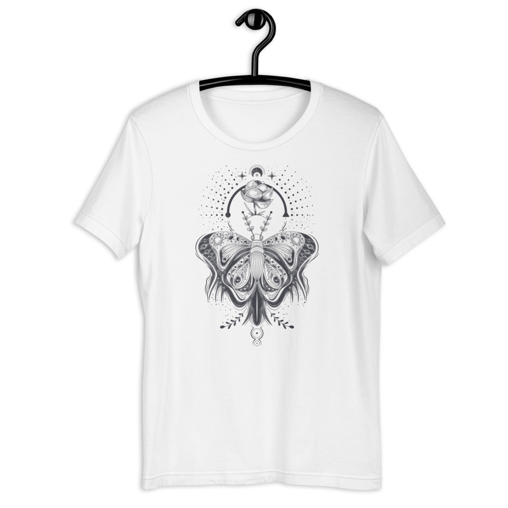 Luna Moth Mystical Moon Witchy Unisex T-Shirt - Uranus House